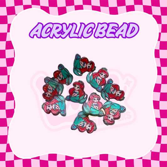 Flatback Acrylic Bead | Mermaid Princess