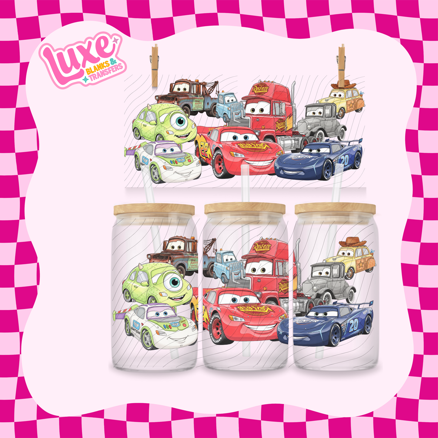 Car Crew | 16oz UV DTF Wrap | #1735