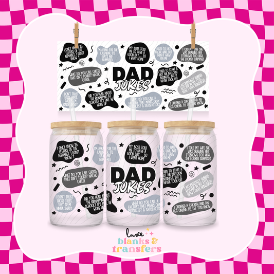 Dad Jokes Grey UV DTF Wrap (#394)