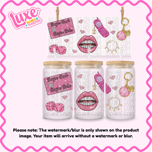 16oz UV DTF Wrap | Pink Boujee (Exclusive) | #3962