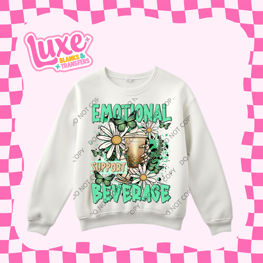 DTF Heat Transfer | Emotional Support Beverage | #398