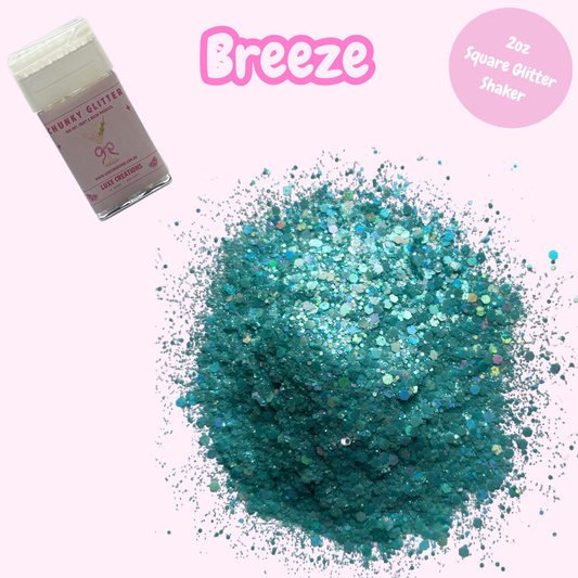 "Breeze" Chunky Glitter (2oz Square Glitter Shaker)