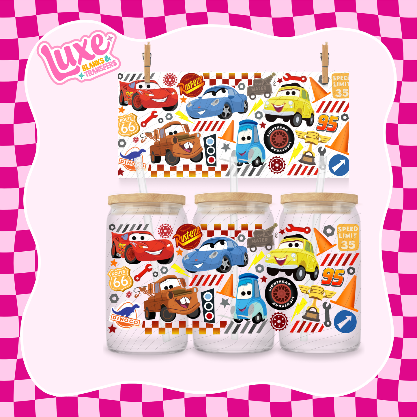 Car Characters | UV DTF Wrap | #1237