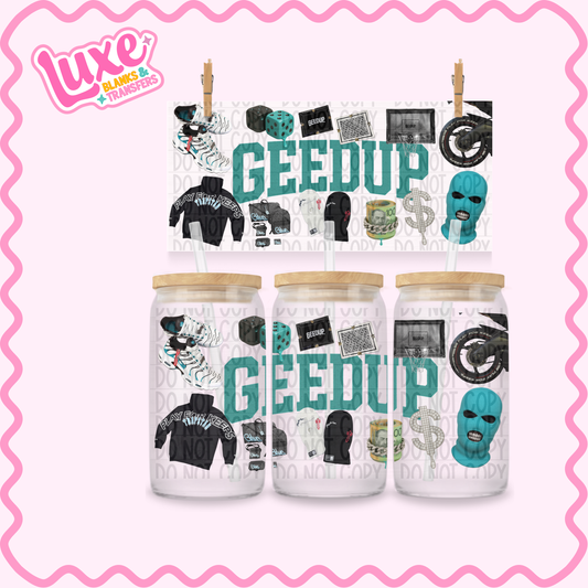16oz UV DTF Wrap | Geed Up Blue | #2514