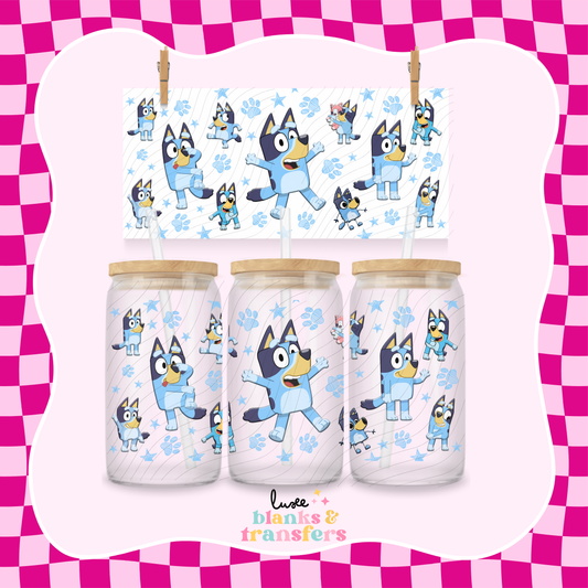 Blue Dog UV DTF Wrap (#741)