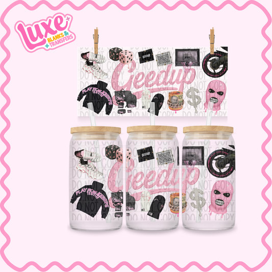 16oz UV DTF Wrap | Geed Up Pink | #2515