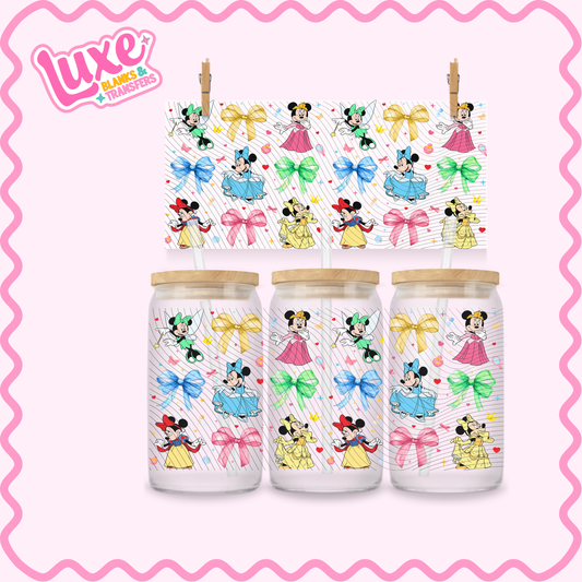 16oz UV DTF Wrap | Mouse Character Bows | #3003