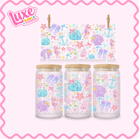 16oz UV DTF Wrap | Pastel Ocean Pattern | #3487