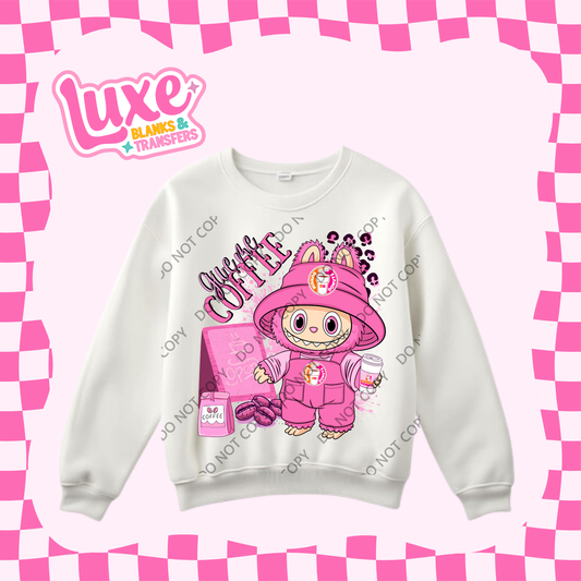 DTF Heat Transfer | Pink Bubu Coffee | #401