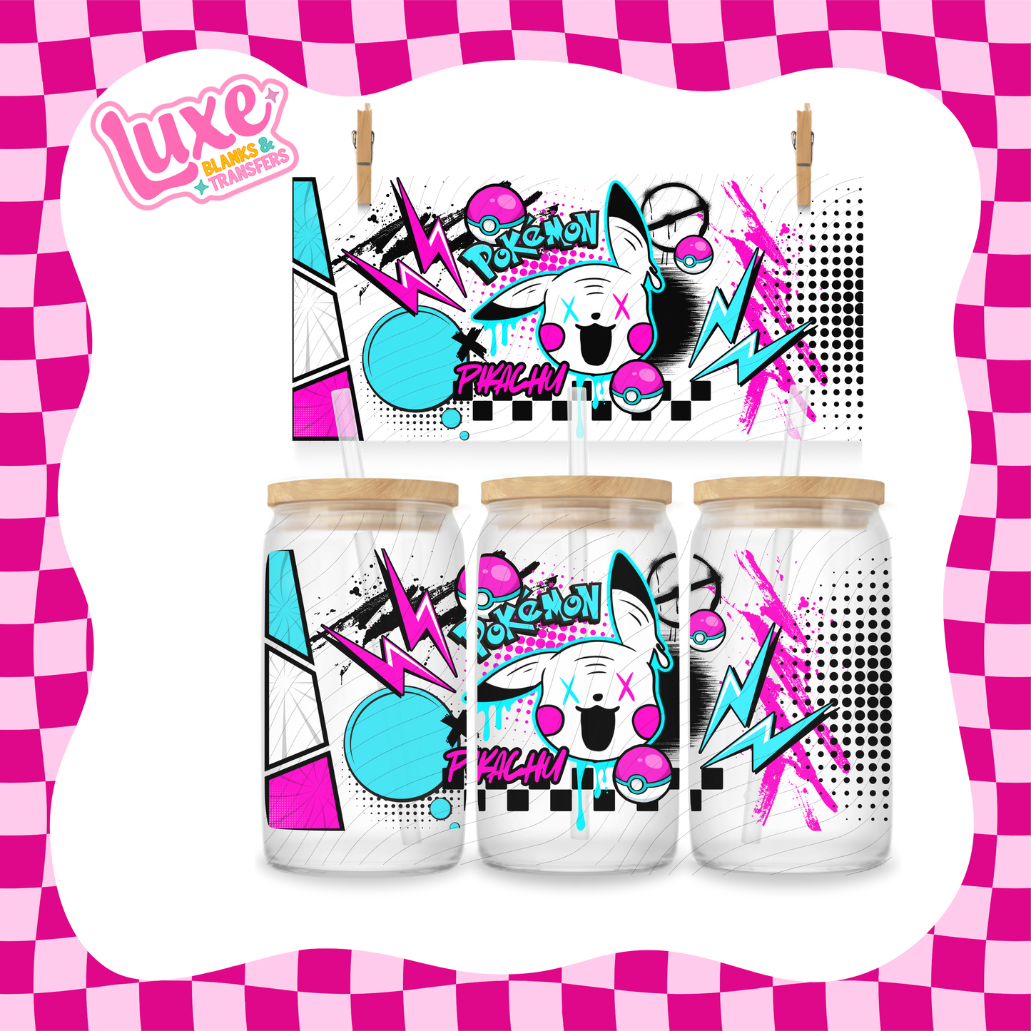 Neon Pokè | 16oz UV DTF Wrap | #1790