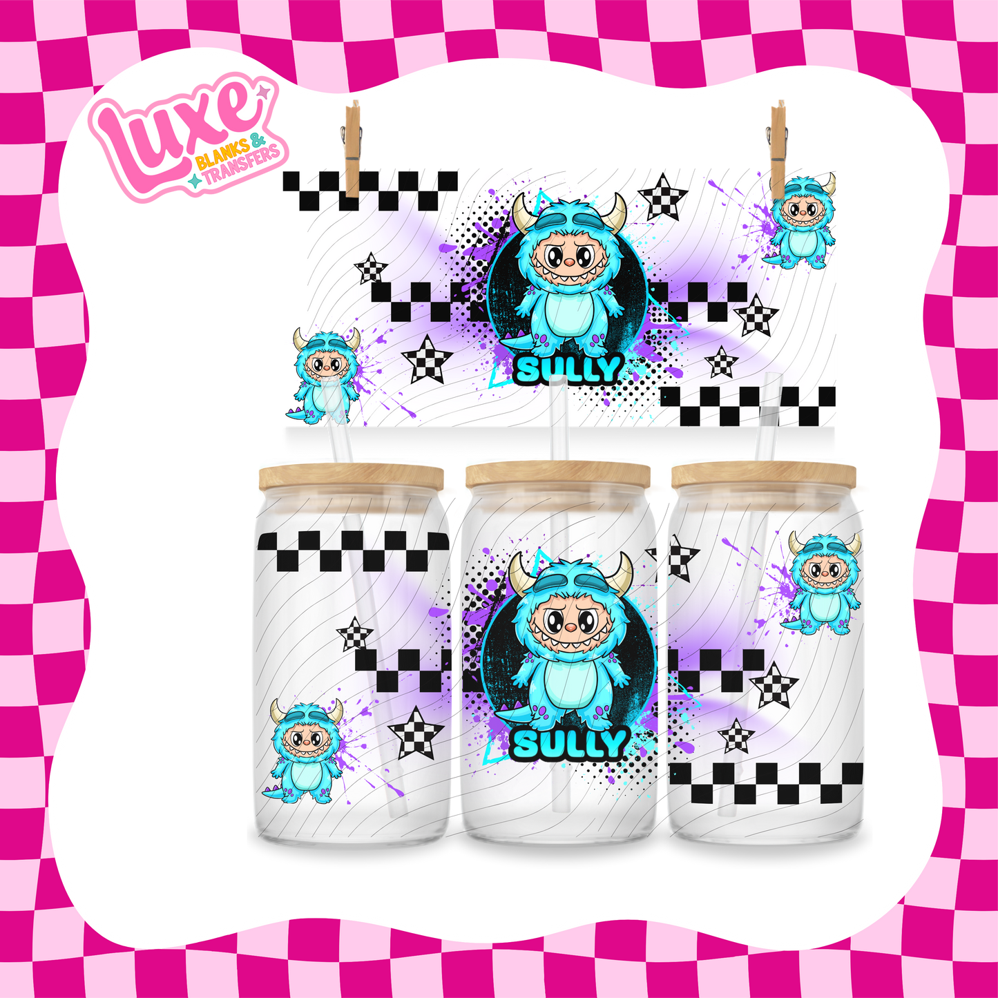 Bubu X Monsters | 16oz UV DTF Wrap | #1791