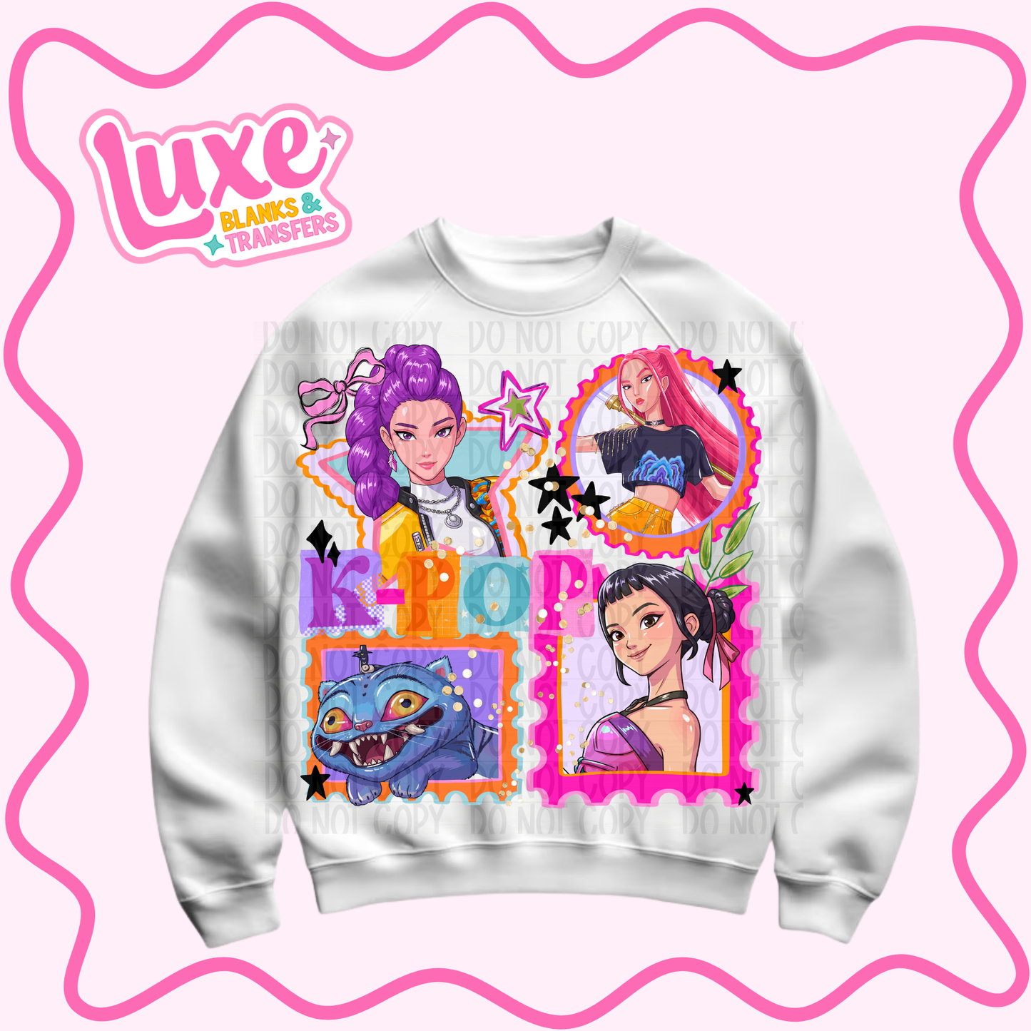 DTF Heat Transfer | K-Pop Girls Stamps | #1394