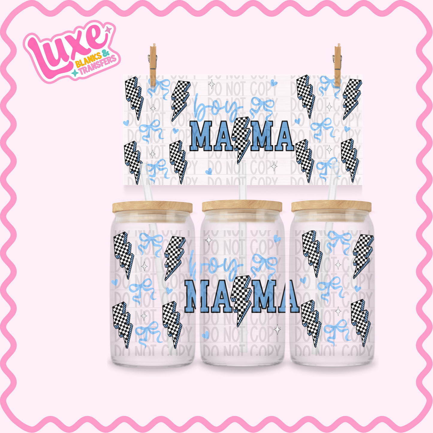 16oz UV DTF Wrap | Boy Mama | #3490