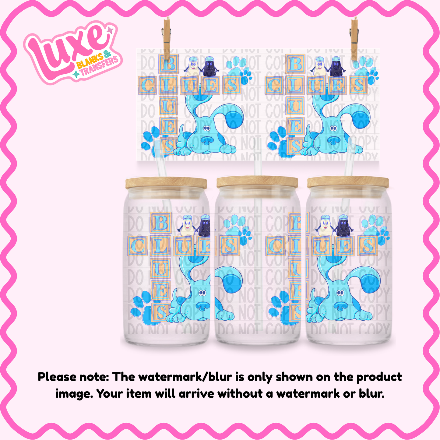 16oz UV DTF Wrap | Blues | #3969