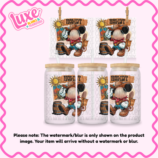 16oz UV DTF Wrap | Howdy Mouse | #3970