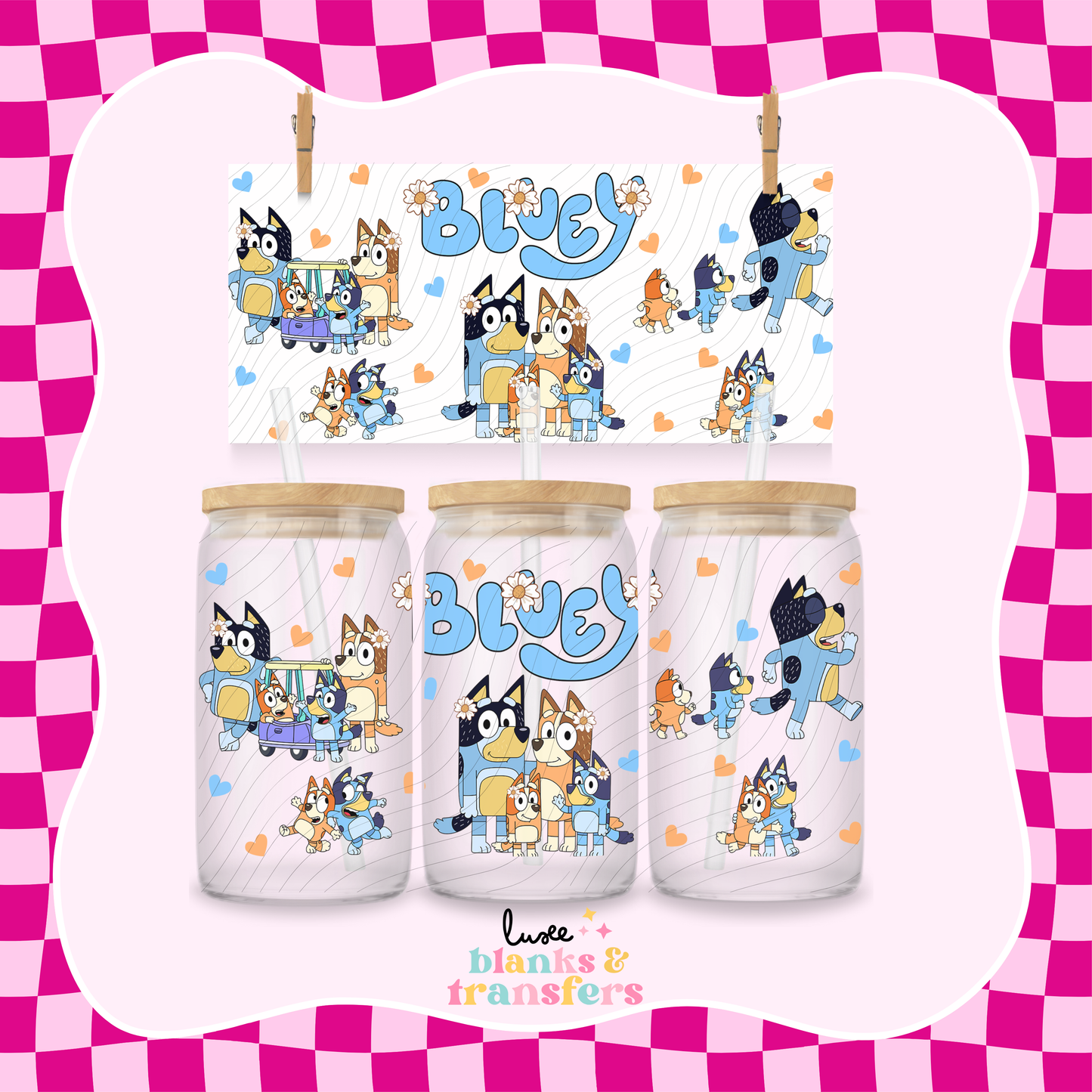Blue Dog Show UV DTF Wrap (#726)