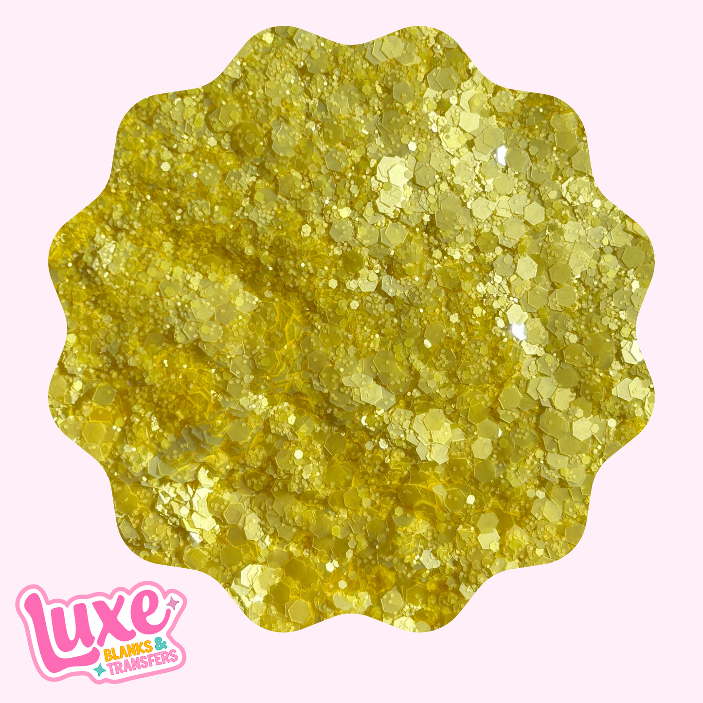 "Matte Pastel Yellow" Chunky Mix Glitter