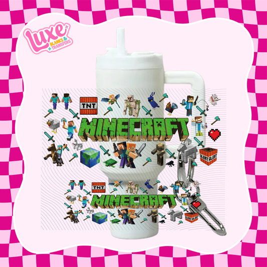 Mini Keychain Tumbler UV DTF Wrap | Mine Game Kids | #E12