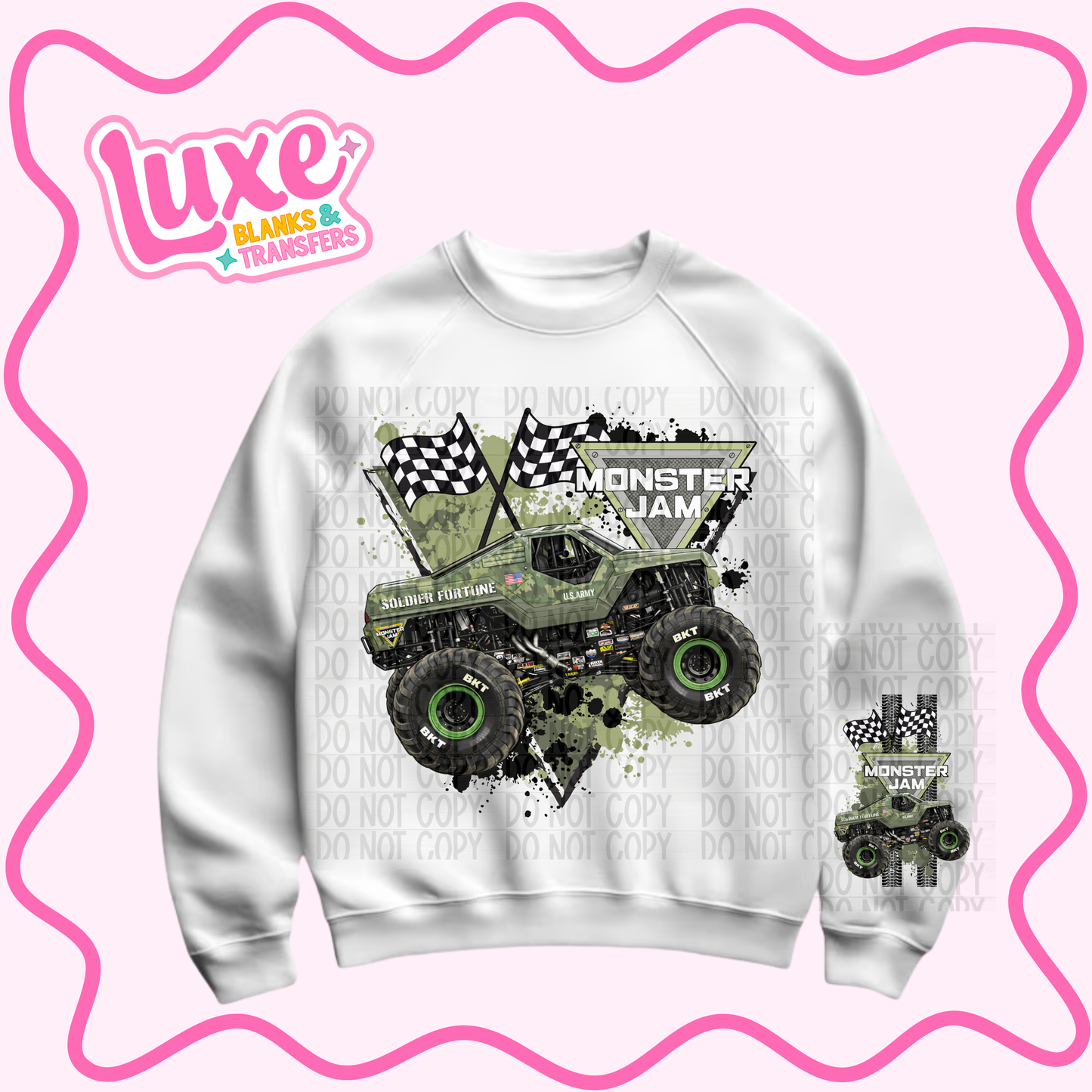 DTF Heat Transfer | Monster Truck Soldier | #744