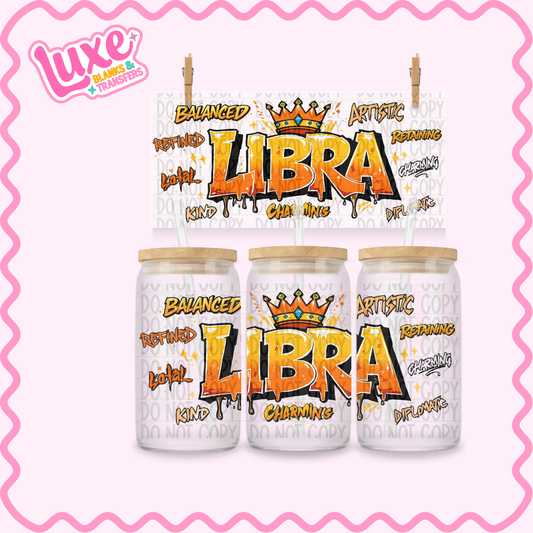 16oz UV DTF Wrap | Libra Star Sign | #3493