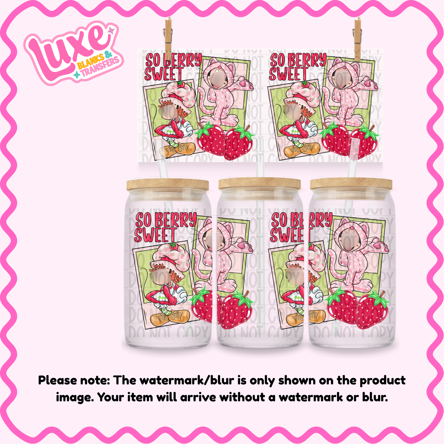 16oz UV DTF Wrap | Strawb. X Mouse | #3973