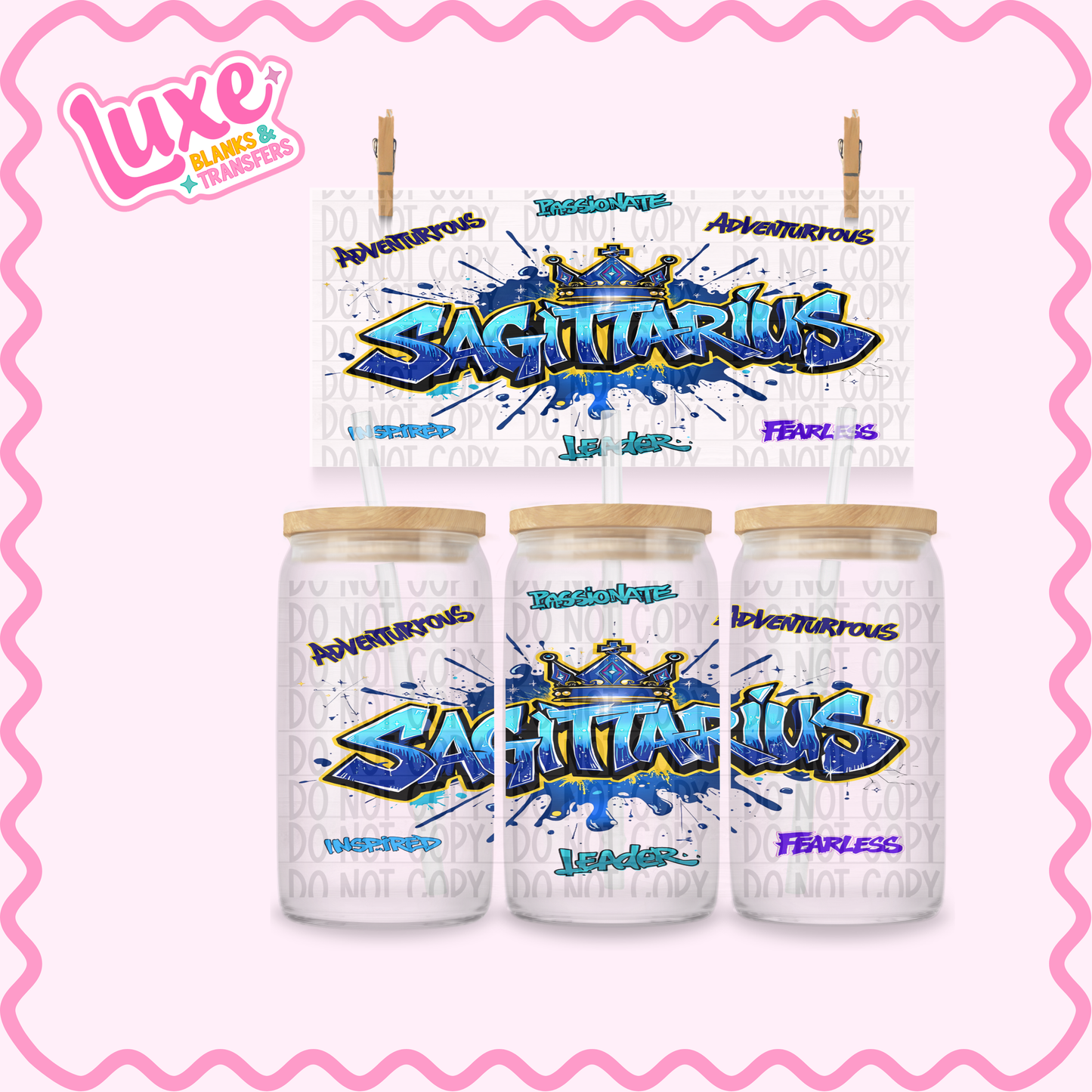 16oz UV DTF Wrap | Sag. Star Sign | #3494