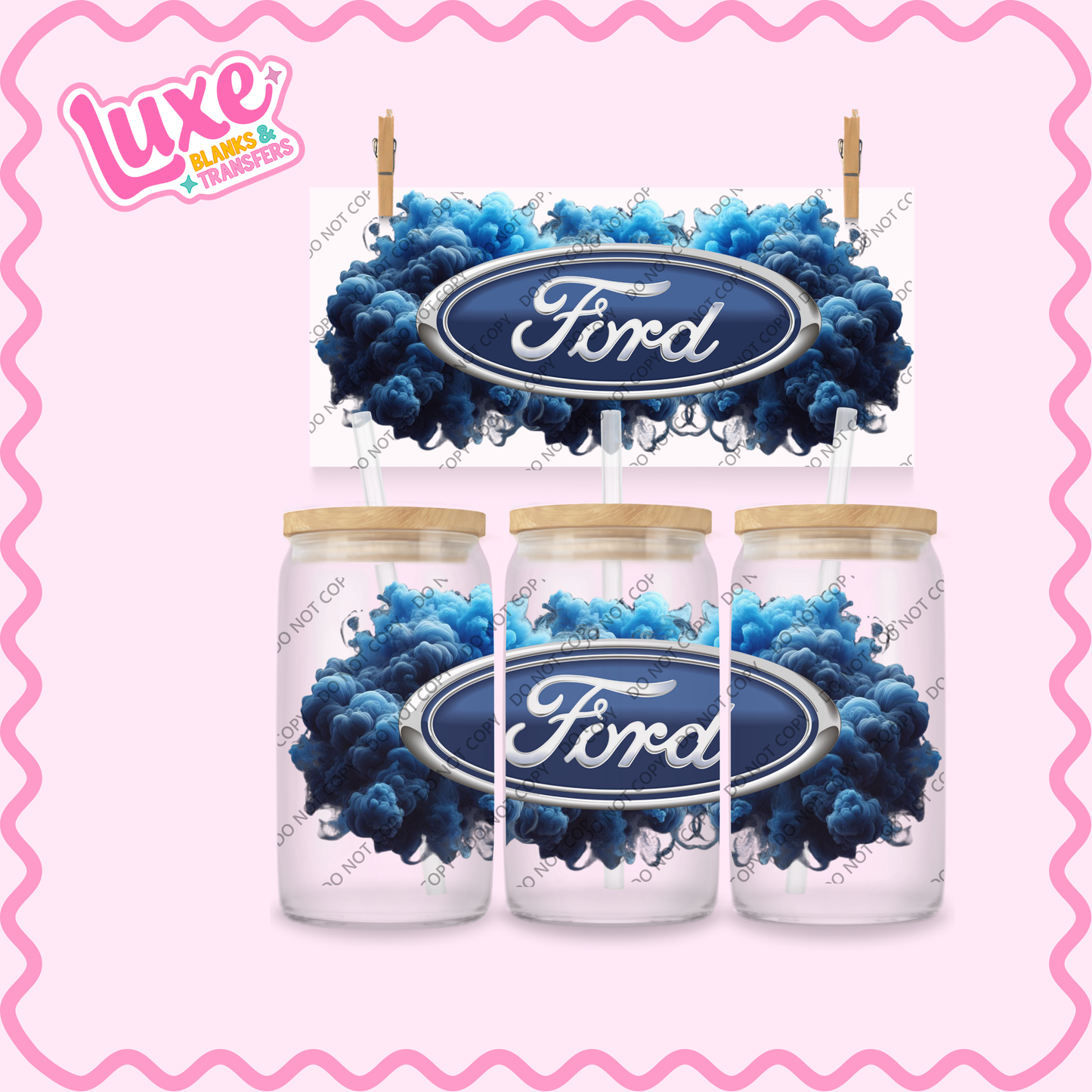 16oz UV DTF Wrap | Ford Clouds | #2224