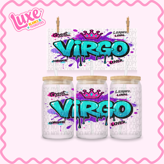 16oz UV DTF Wrap | Virgo Star Sign | #3496