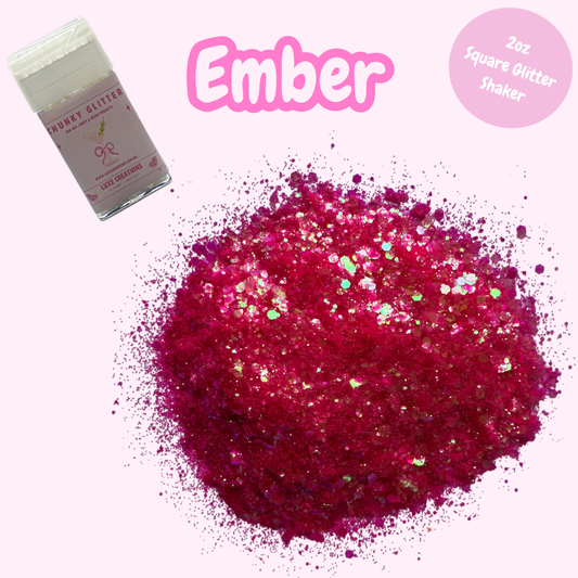 "Ember" Chunky Glitter (2oz Square Glitter Shaker)