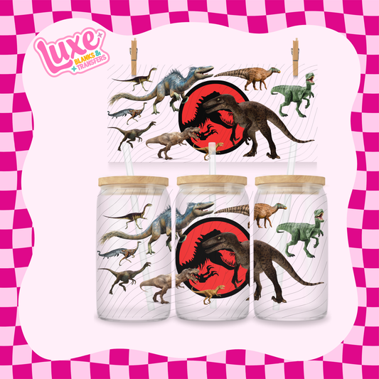 Jurassic Red | 16oz UV DTF Wrap | #1748