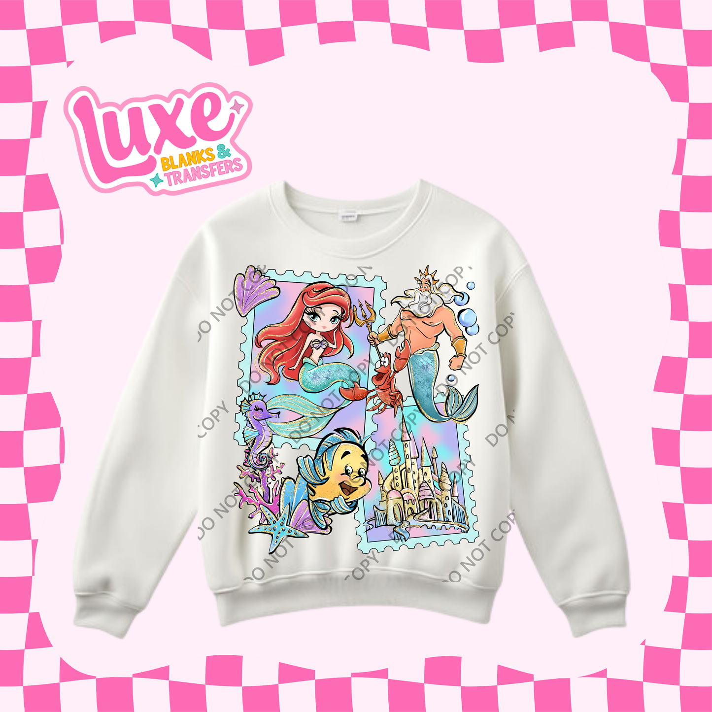 DTF Heat Transfer | Mermaid Princess Stamps | #411