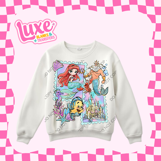 DTF Heat Transfer | Mermaid Princess Stamps | #411