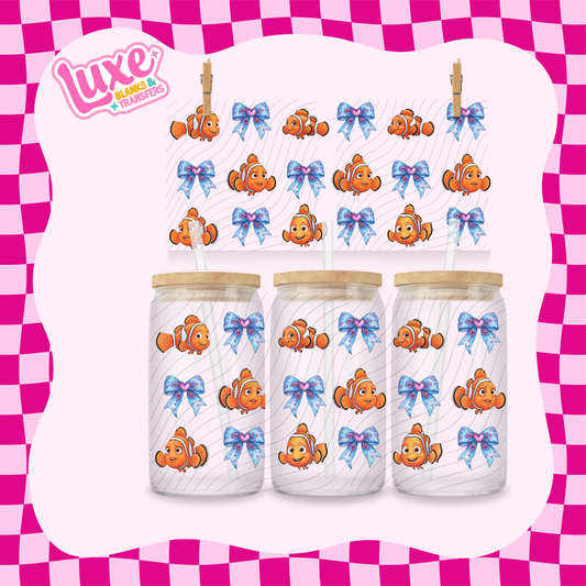 Finding Fish Movie Bows | 16oz UV DTF Wrap | #1750