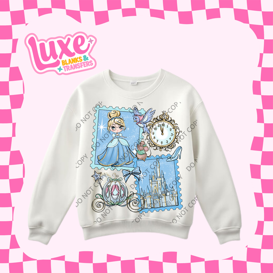 DTF Heat Transfer | Cind. Princess Stamps | #412