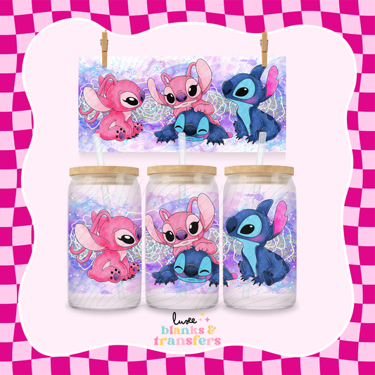 Pink & Blue Alien #3 UV DTF Wrap (#754)