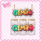 16oz UV DTF Wrap | Gemini Star Sign | #3500