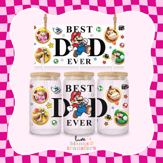 Best Dad 14 UV DTF Wrap (#408)