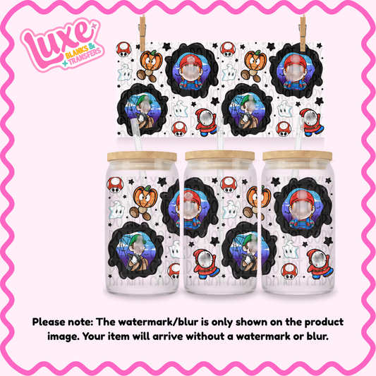 16oz UV DTF Wrap | Halloween Plumber Brothers | #3980