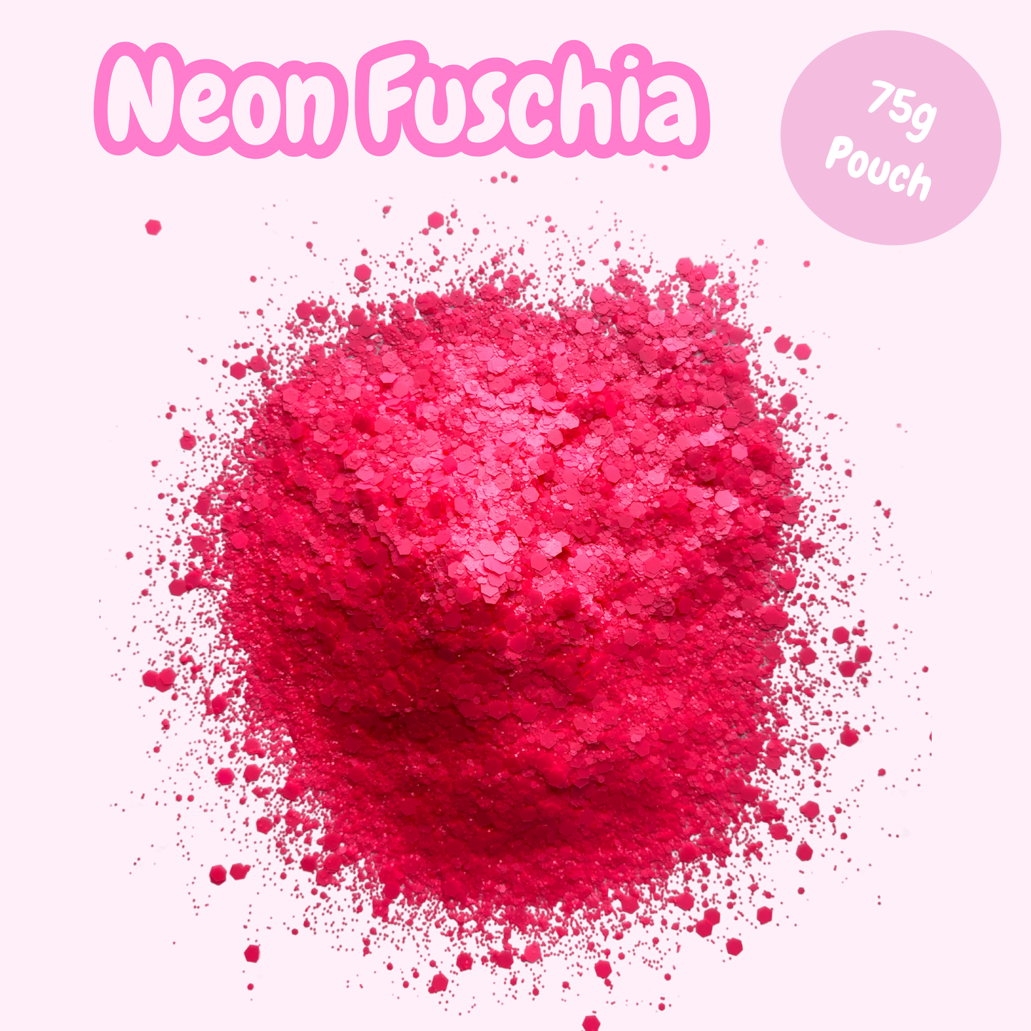"Neon Fuschia" Chunky Glitter (75g pouch)