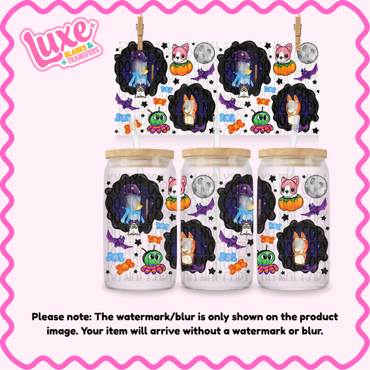 16oz UV DTF Wrap | Halloween Blu3 Sisters | #3981