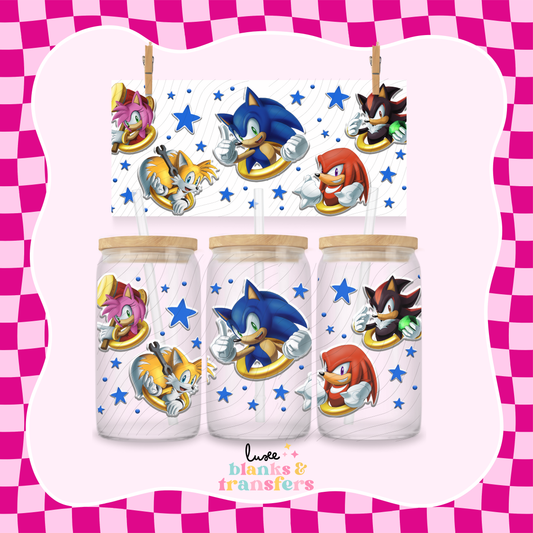 Blue Characters UV DTF Wrap (#362)