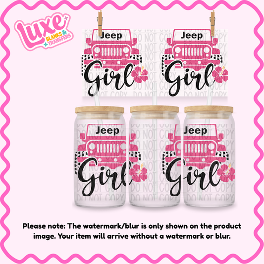 16oz UV DTF Wrap | J33p Girl | #3855