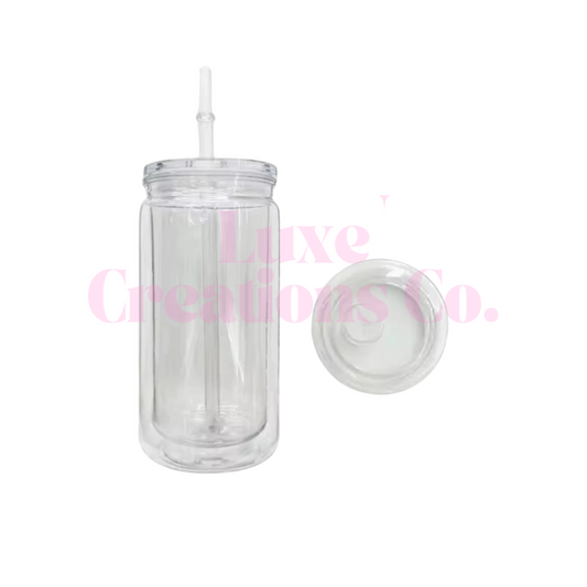 16oz Acrylic Snow Globe Tumbler (BLANK)