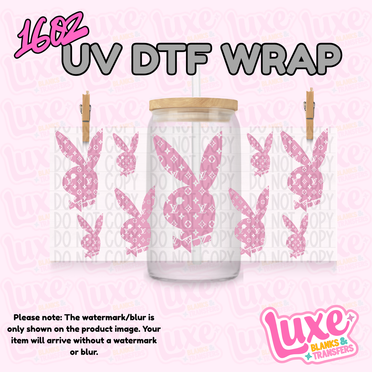 16oz UV DTF Wrap | Boujee Bunny Brand | #4325