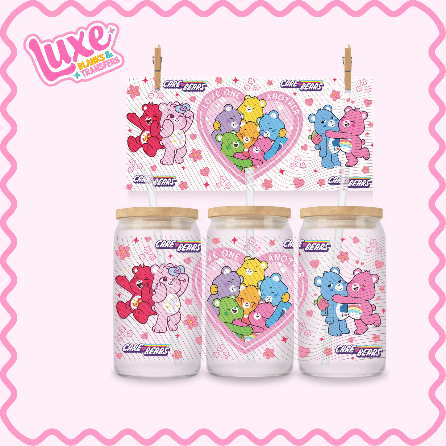 16oz UV DTF Wrap | Care Bear | #3020