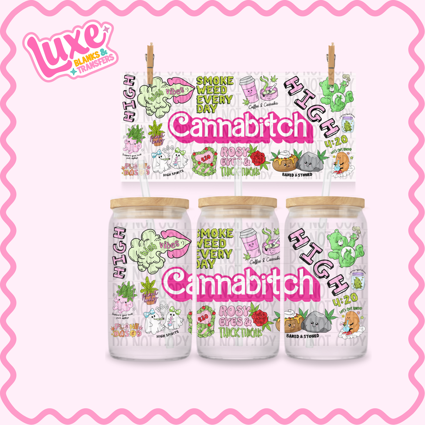 16oz UV DTF Wrap | Canna Girl | #2533