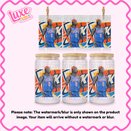 16oz UV DTF Wrap | Bball SGA | #N131