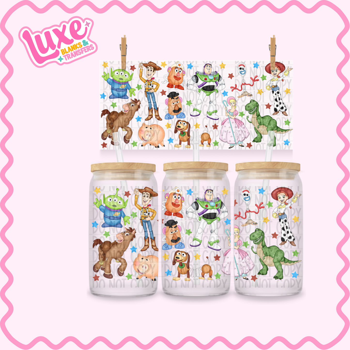 16oz UV DTF Wrap | Toy Characters | #3506