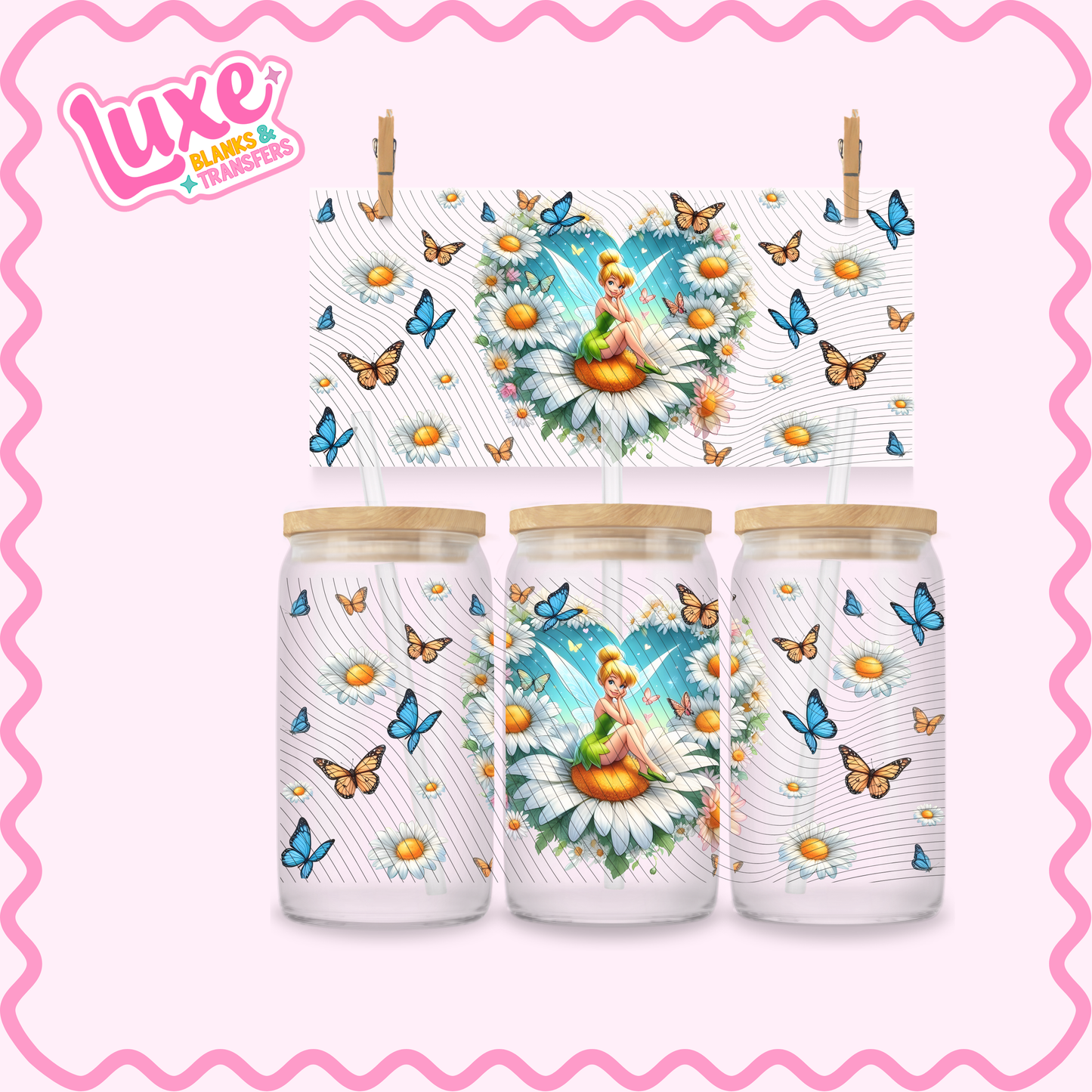 16oz UV DTF Wrap | Tink. Butterflies | #3023