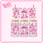 16oz UV DTF Wrap | Pink Alien Hearts | #3509